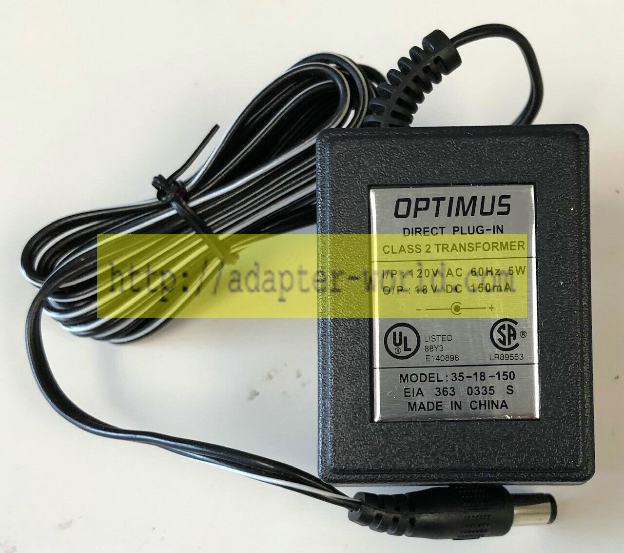 *Brand NEW*Optimus 35-18-150 EIA 363 0335 S 18V DC 150mA AC DC Adapter POWER SUPPLY